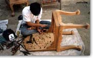 Carving chair rose design